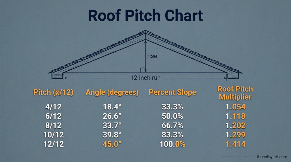 roof pitch chart