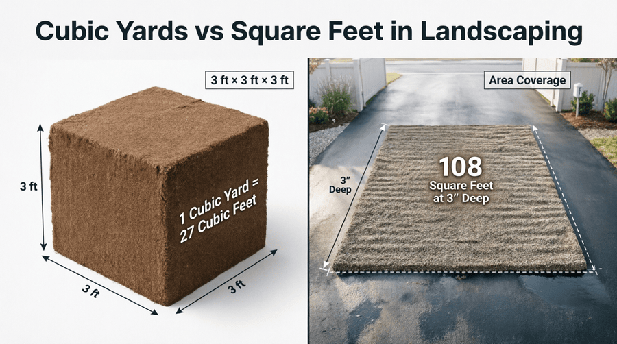 How many square feet in a cubic yard