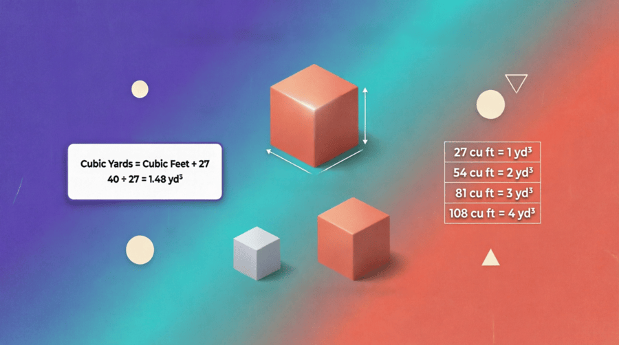 cubic feet to cubic yards