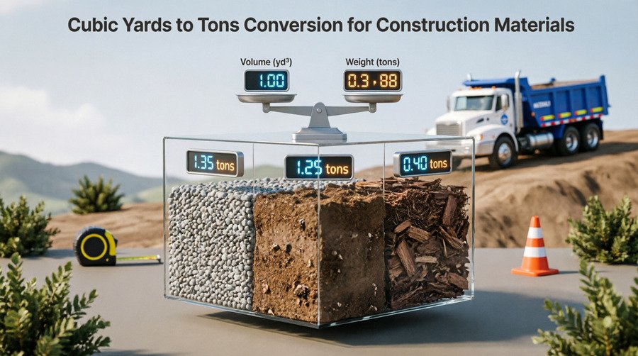 cubic yards to tons