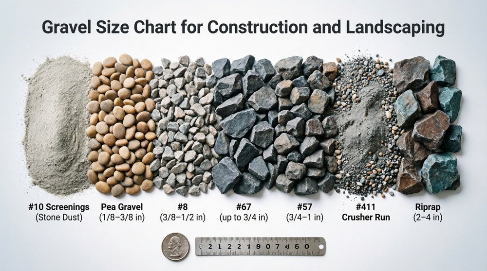 gravel size chart